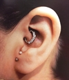 Hinged Channel Set Clicker for Septum/Daith - Stål